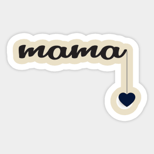 Mama shirt, heart love, shirts for mom, mother, mother's day gift, shirts, women's tee, grandma mom mommy parent shirts baby expecting cute Sticker